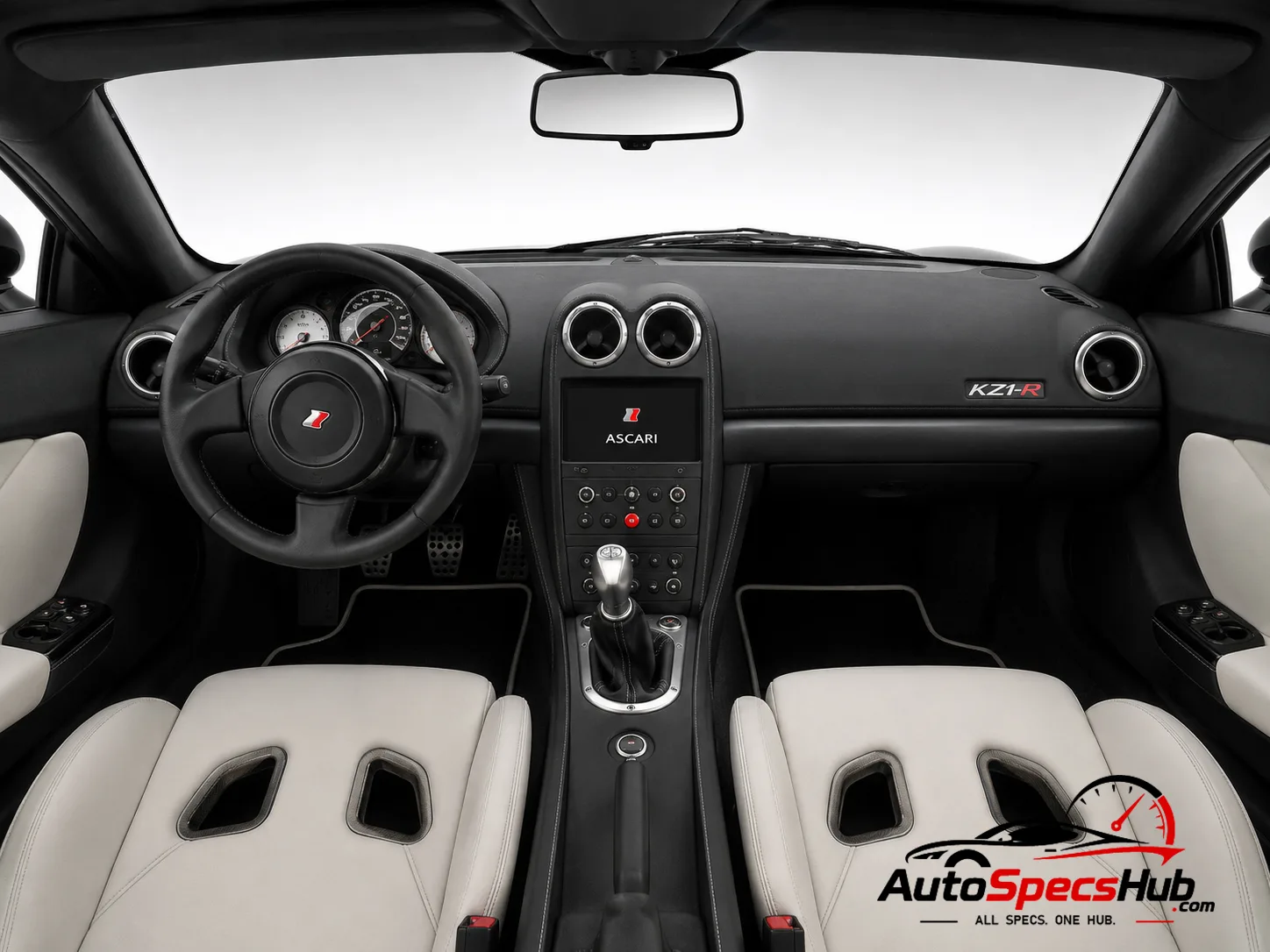 2008 Ascari KZ1-R interior dashboard and front cabin