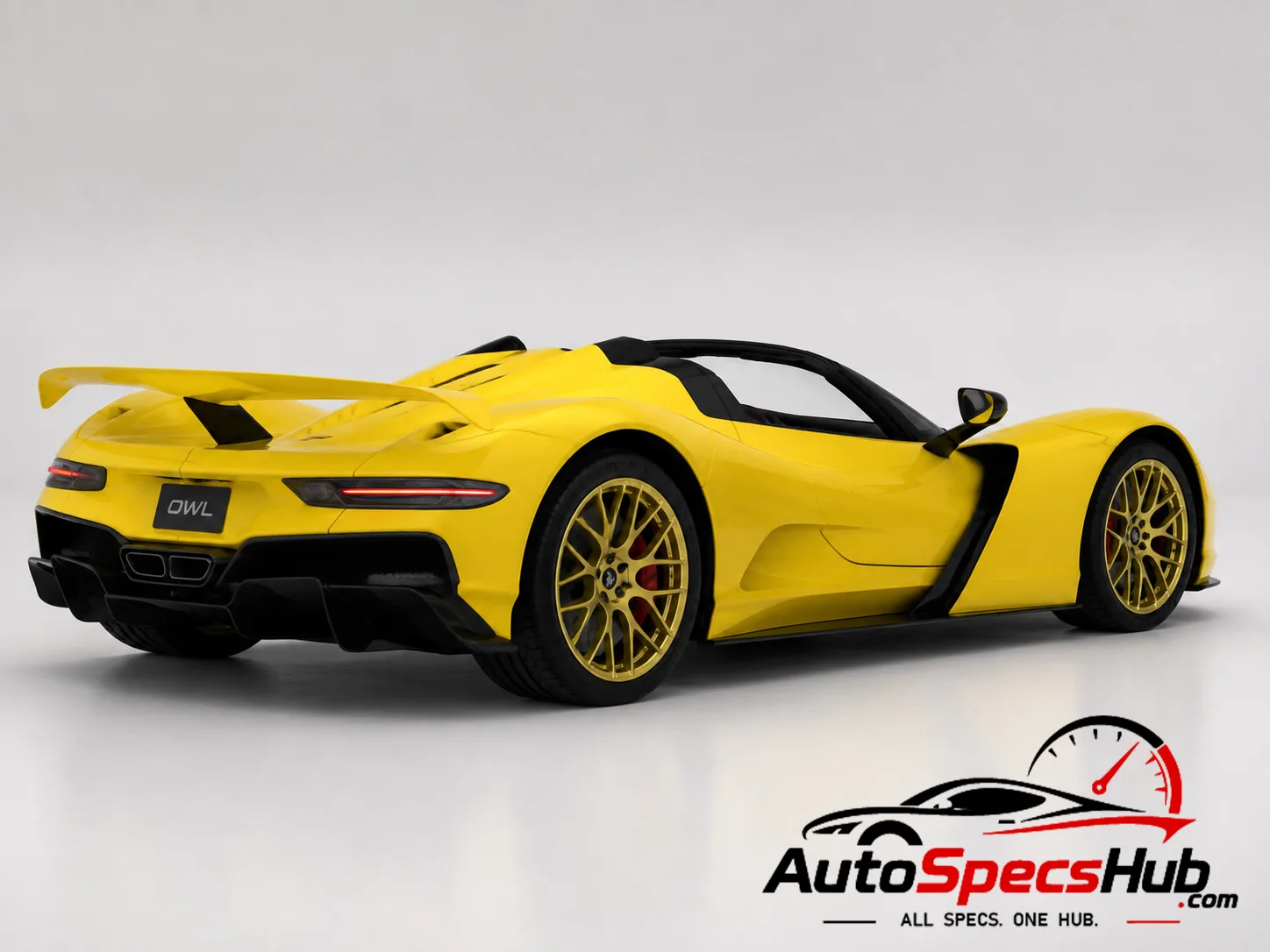 2025 Aspark Owl Roadster rear three-quarter view