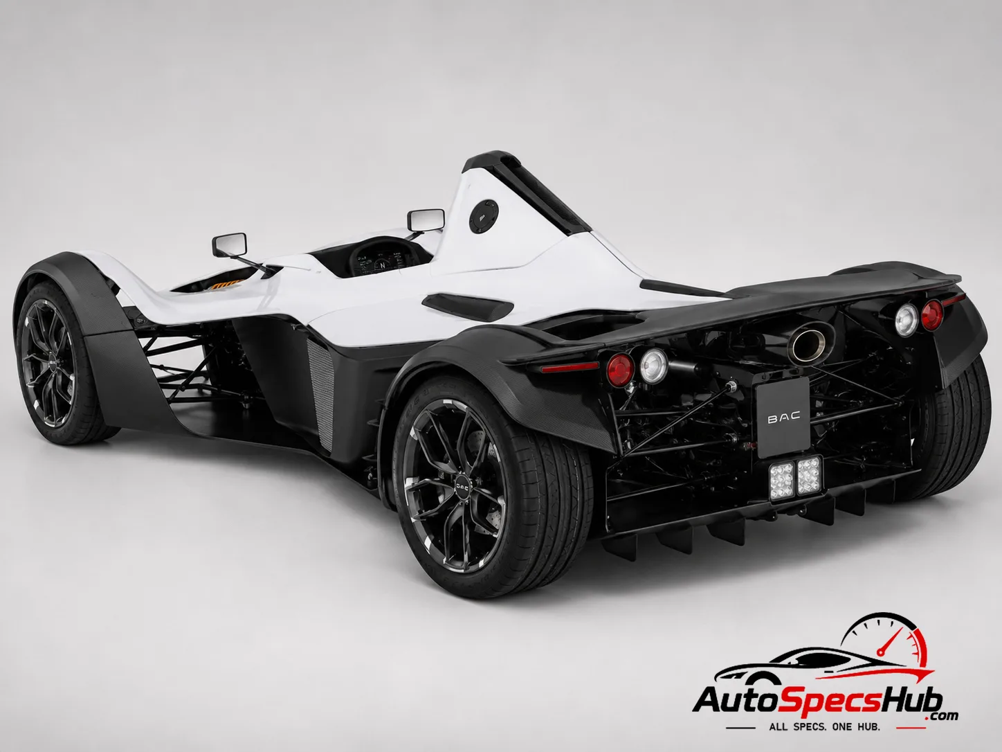 2021 BAC Mono rear three-quarter view