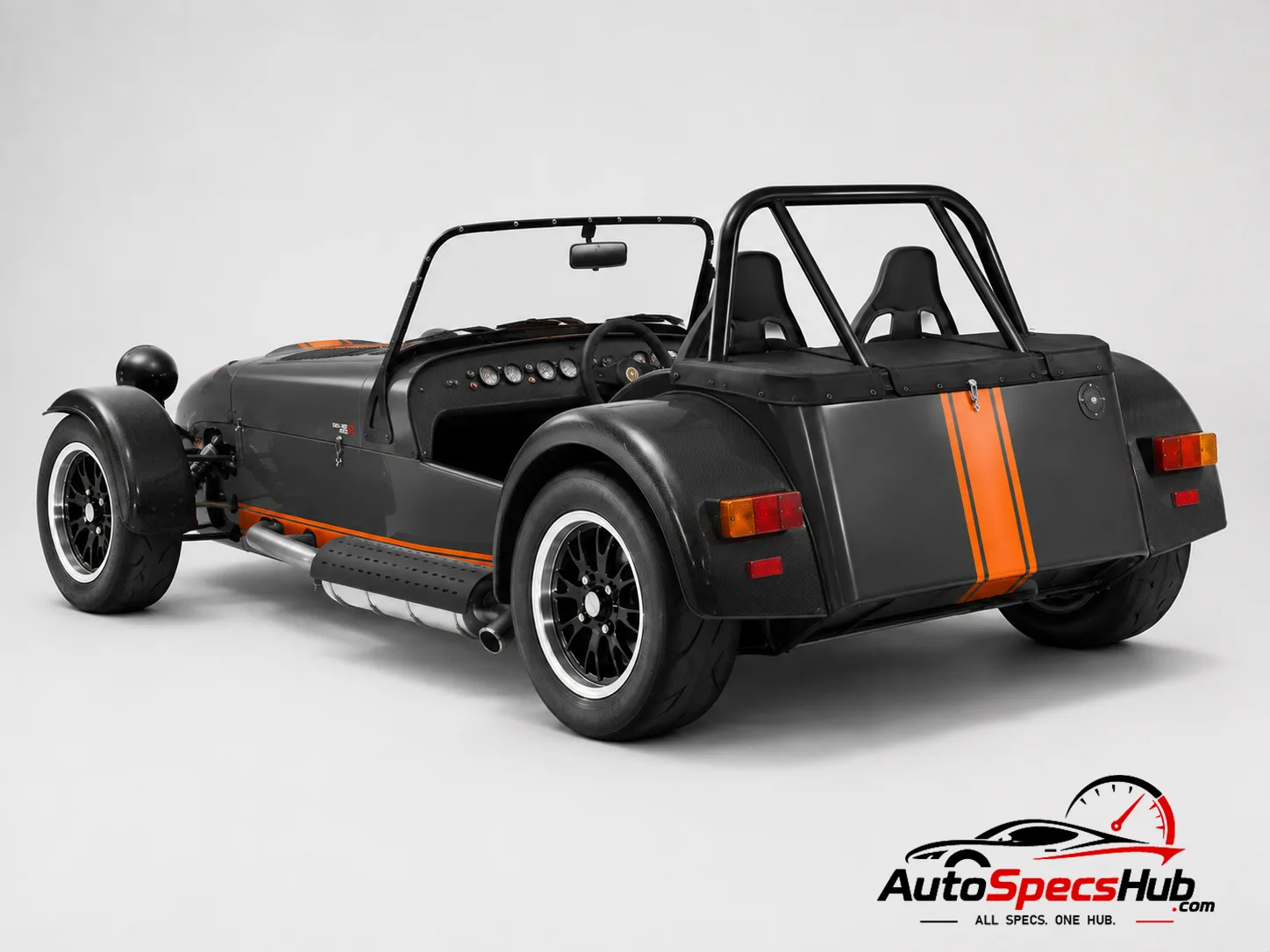 2014 Caterham Seven 485 rear three-quarter view