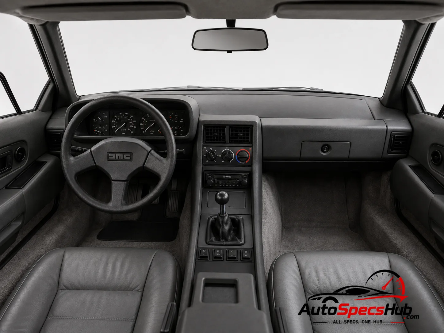 1981 DMC DeLorean DMC-12 interior dashboard and front cabin