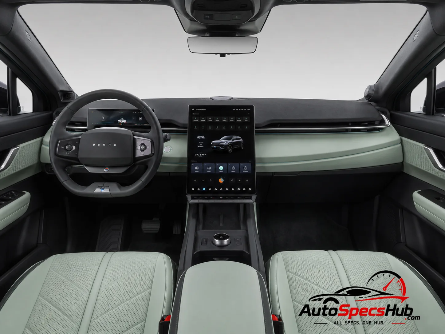 2023 Fisker Ocean Extreme interior dashboard and front cabin