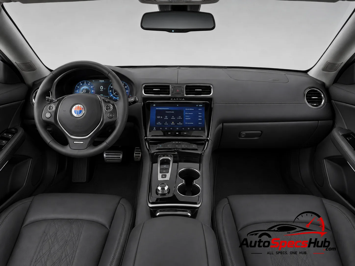 2011 Fisker Karma interior dashboard and front cabin