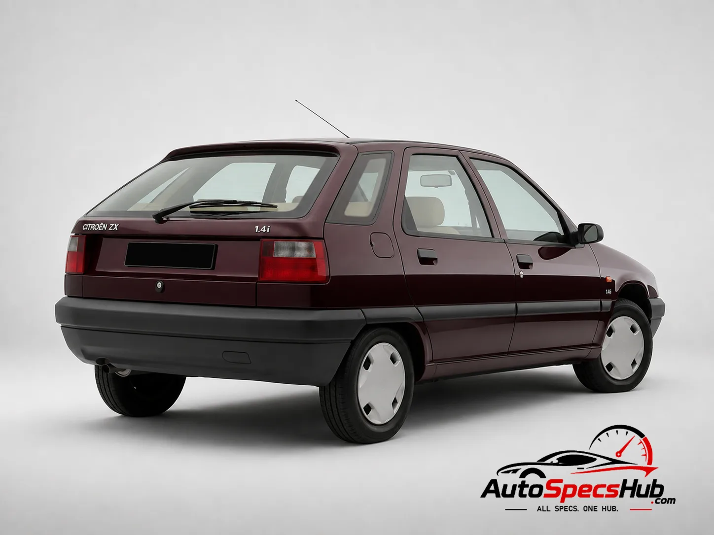 1991 Citroën ZX 1.4i Reflex rear three-quarter view