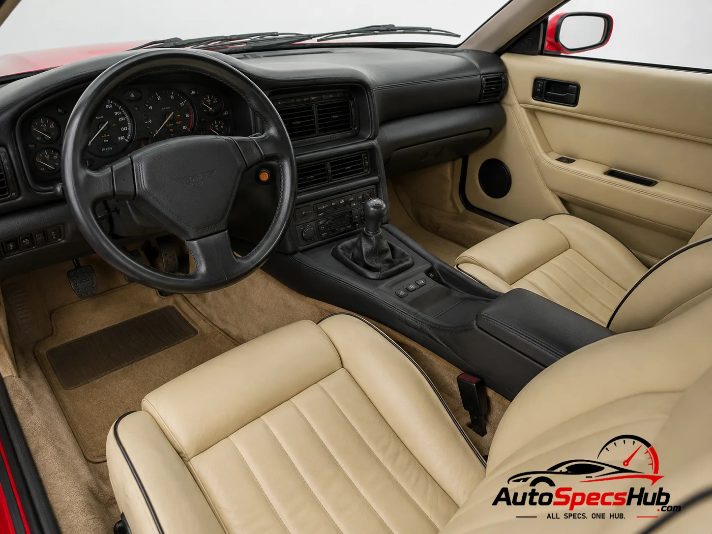 1993 Aston Martin V8 Vantage interior dashboard and front cabin