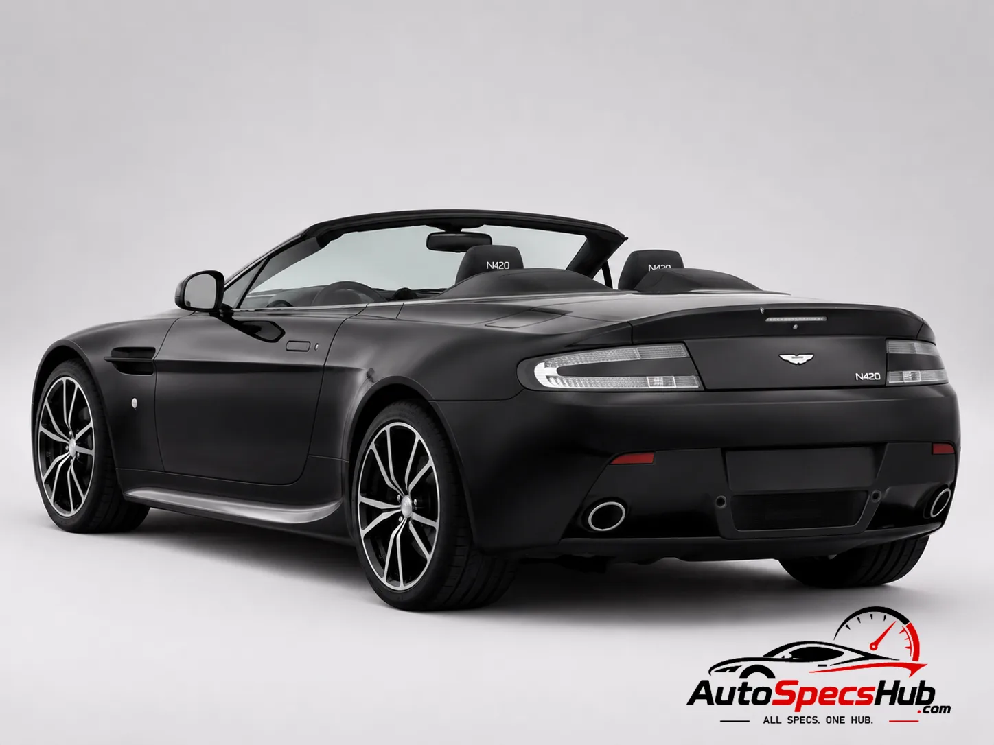 2010 Aston Martin V8 Vantage N420 Roadster rear three-quarter view