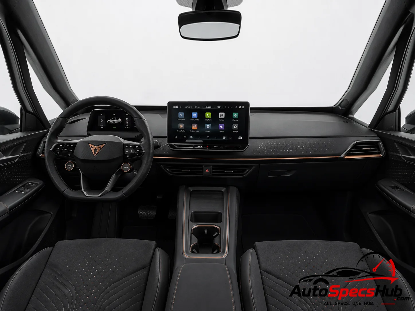 2022 CUPRA Born 77 kWh 230 e-Boost interior dashboard and front cabin