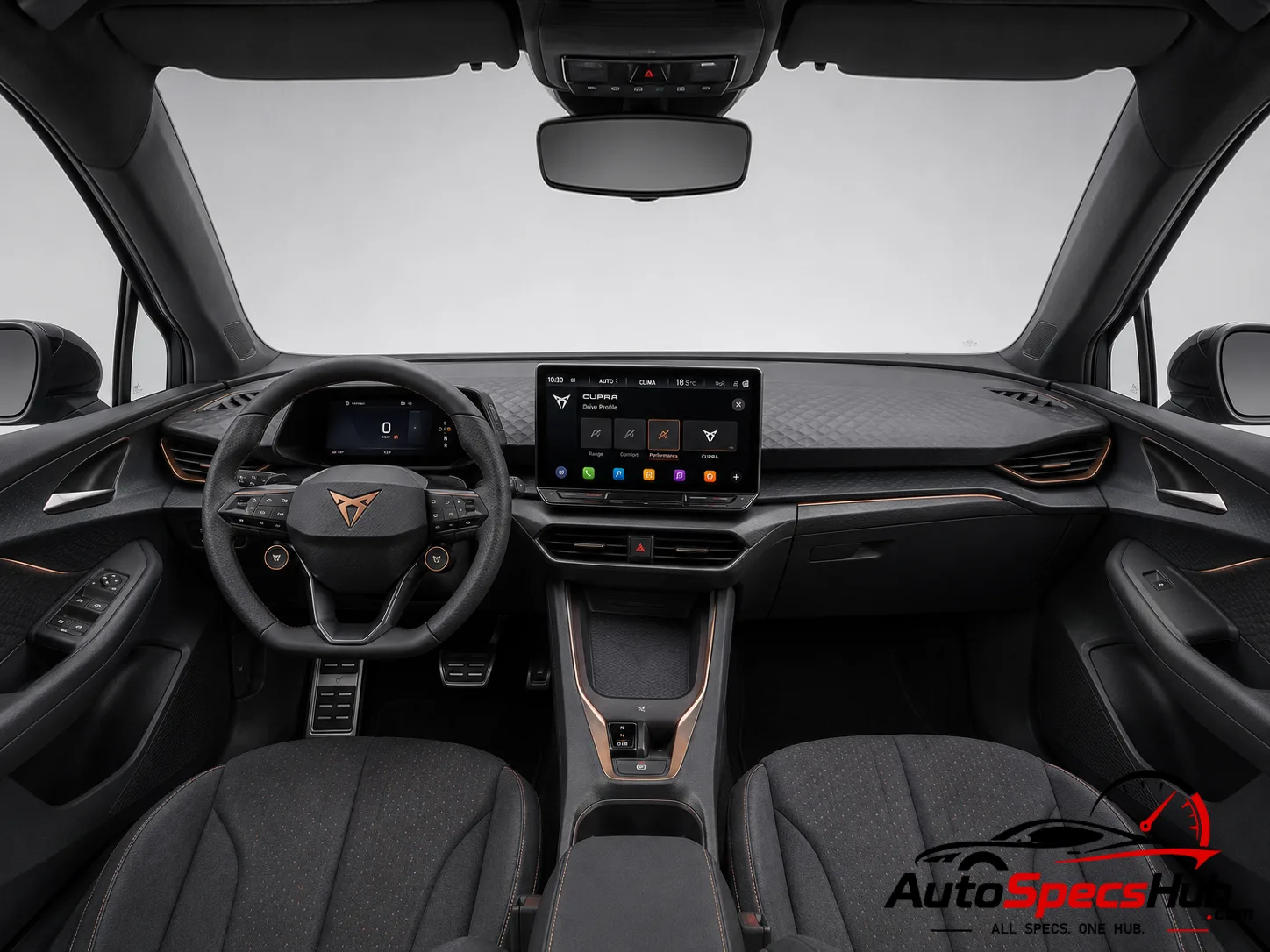 2026 CUPRA Raval 155 interior dashboard and front cabin
