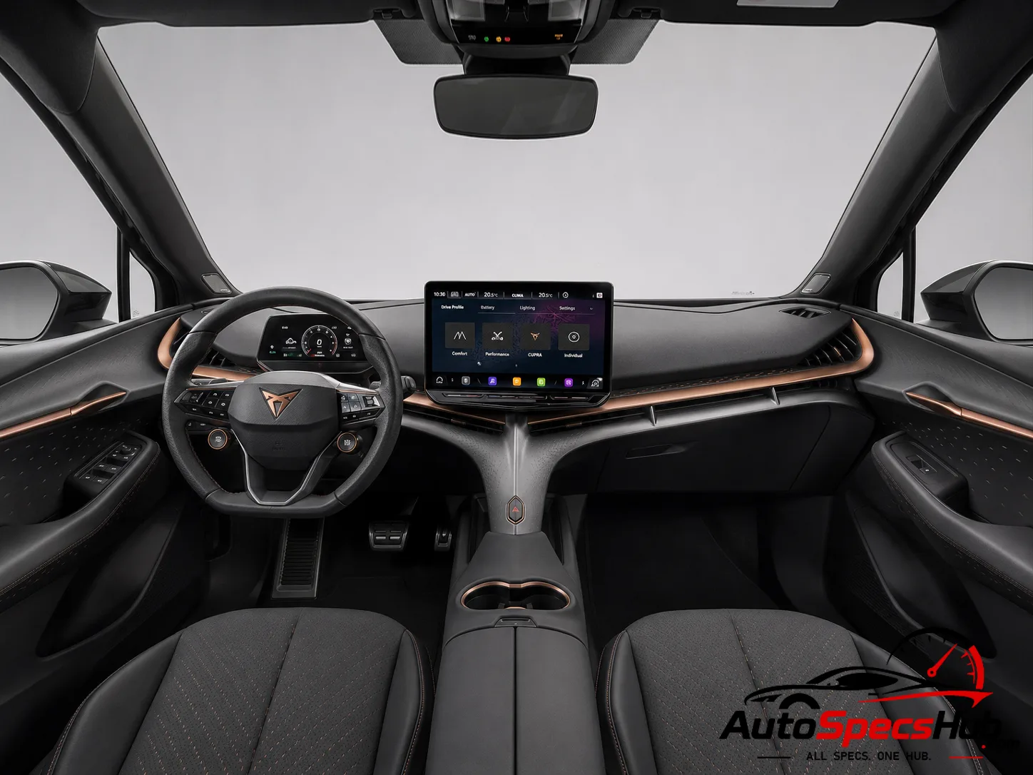 2024 CUPRA Tavascan VZ interior dashboard and front cabin