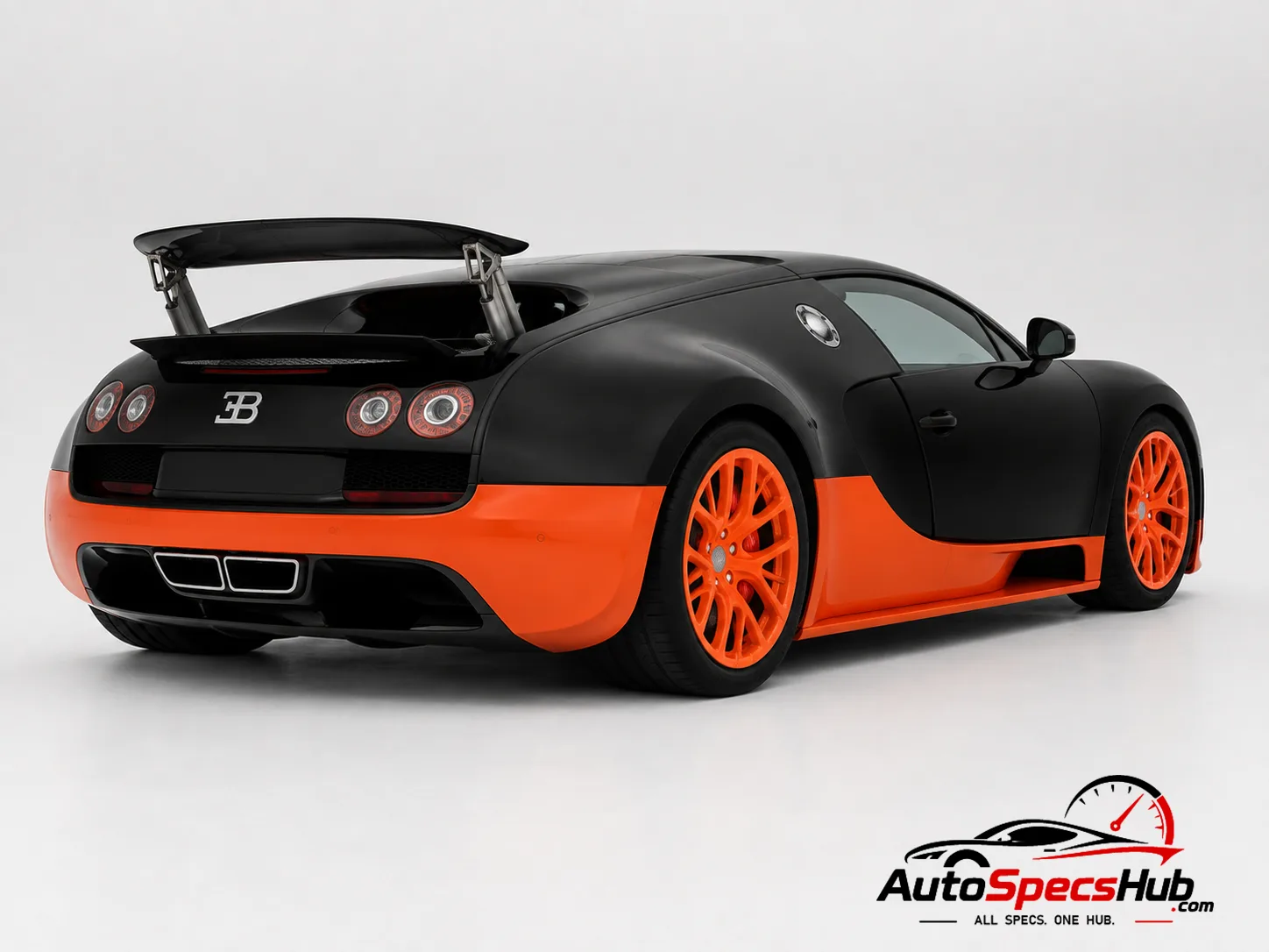 2010 Bugatti Veyron Super Sport rear three-quarter view
