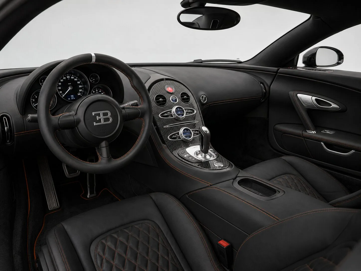 2010 Bugatti Veyron Super Sport interior dashboard and front cabin