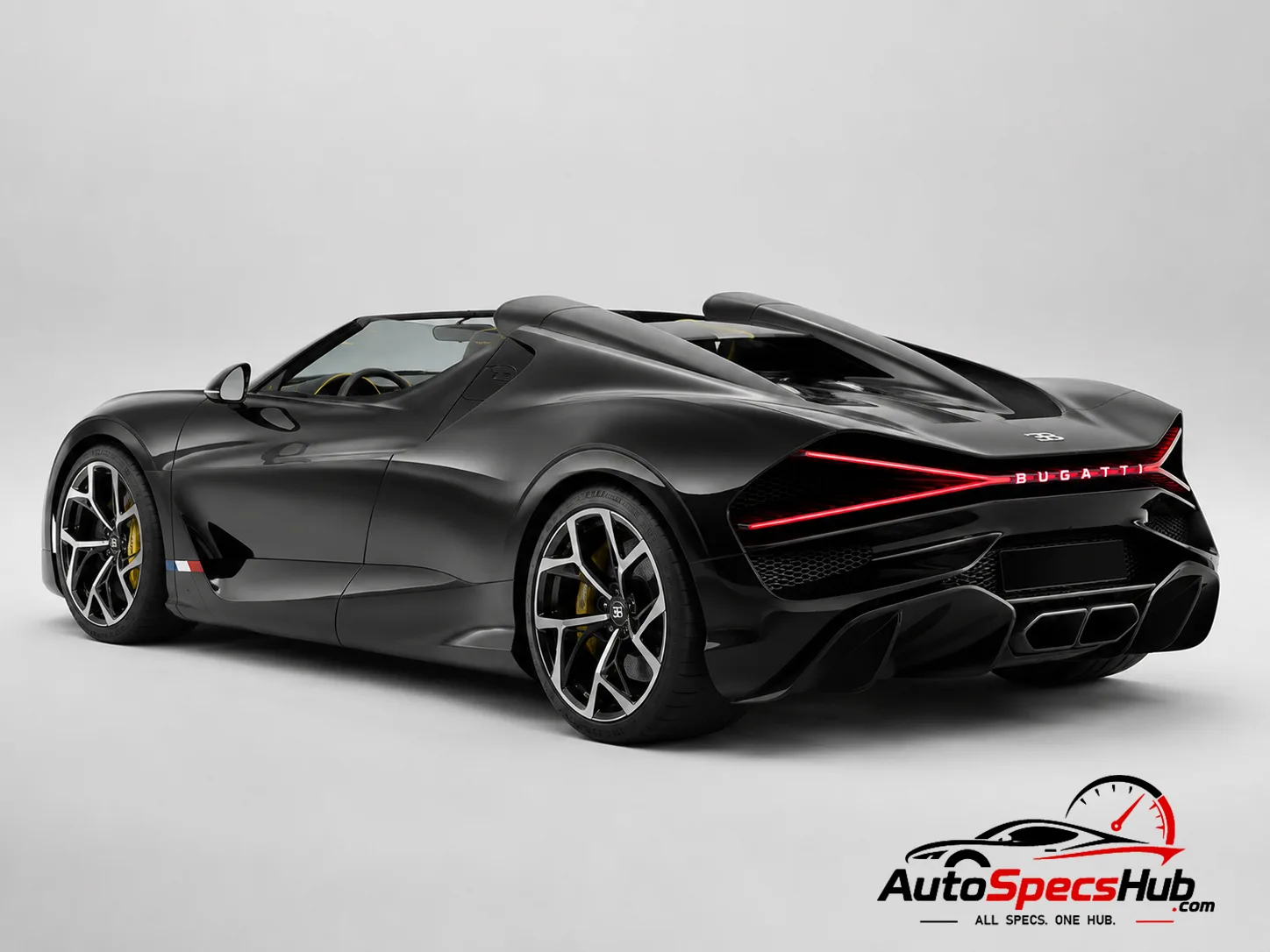 2025 Bugatti W16 Mistral rear three-quarter view