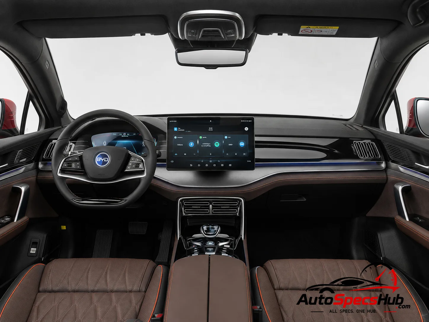 2021 BYD Tang AWD interior dashboard and front cabin