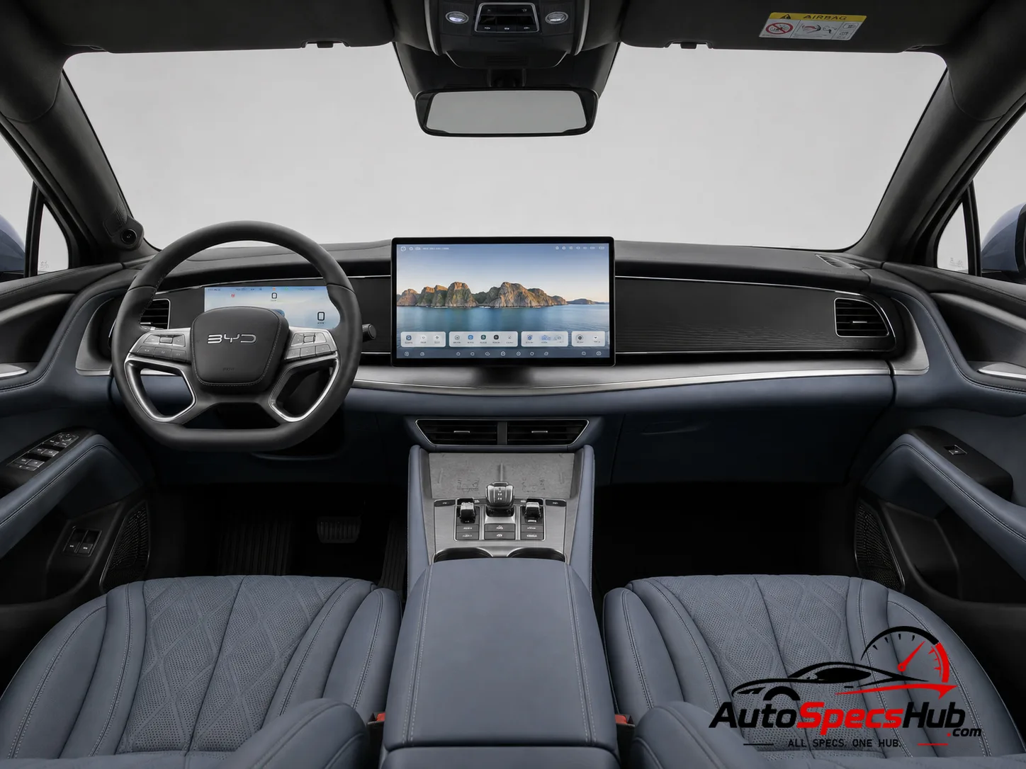 2025 BYD Sealion 7 Excellence AWD interior dashboard and front cabin