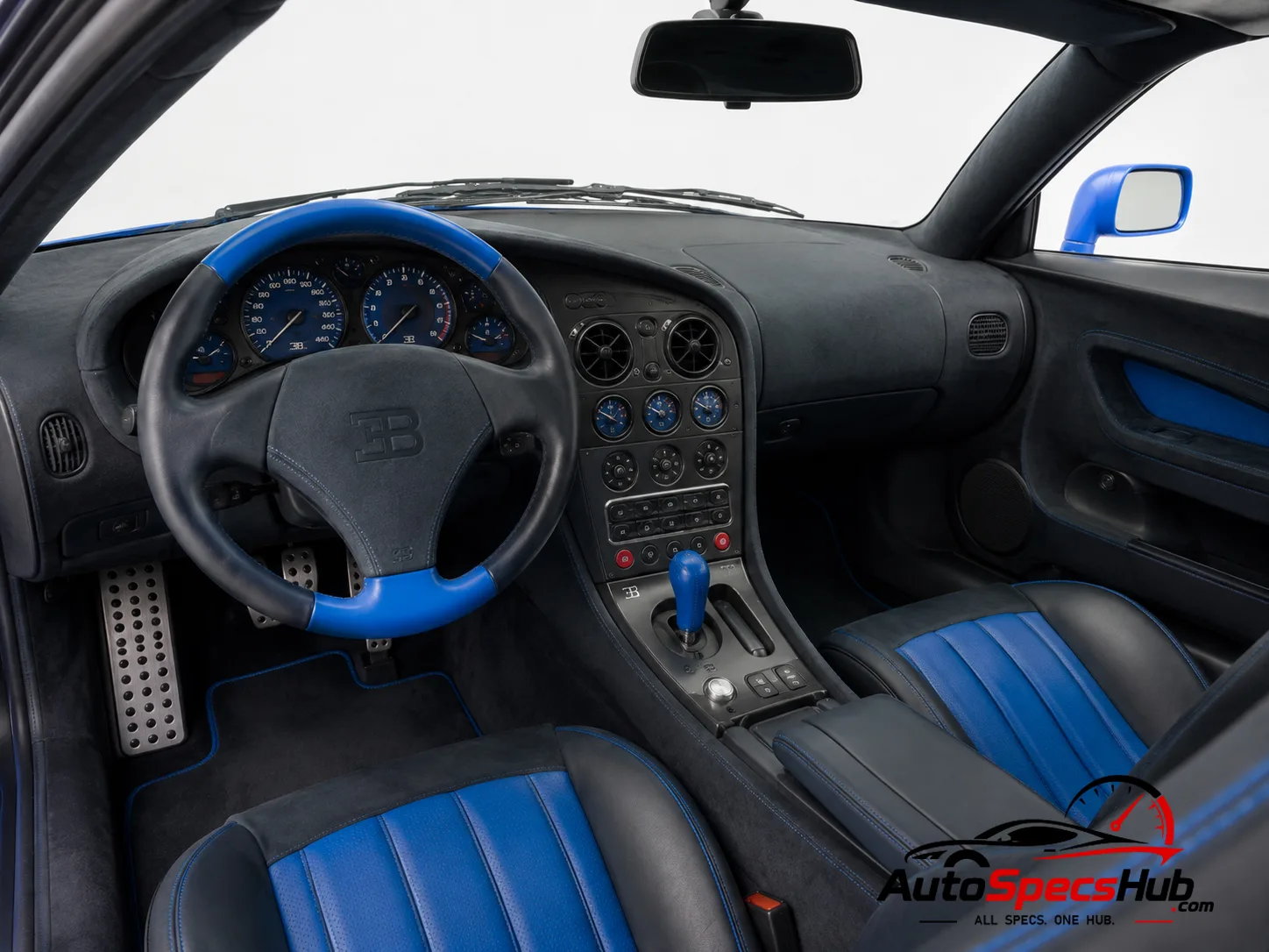 1992 Bugatti EB110 interior dashboard and front cabin