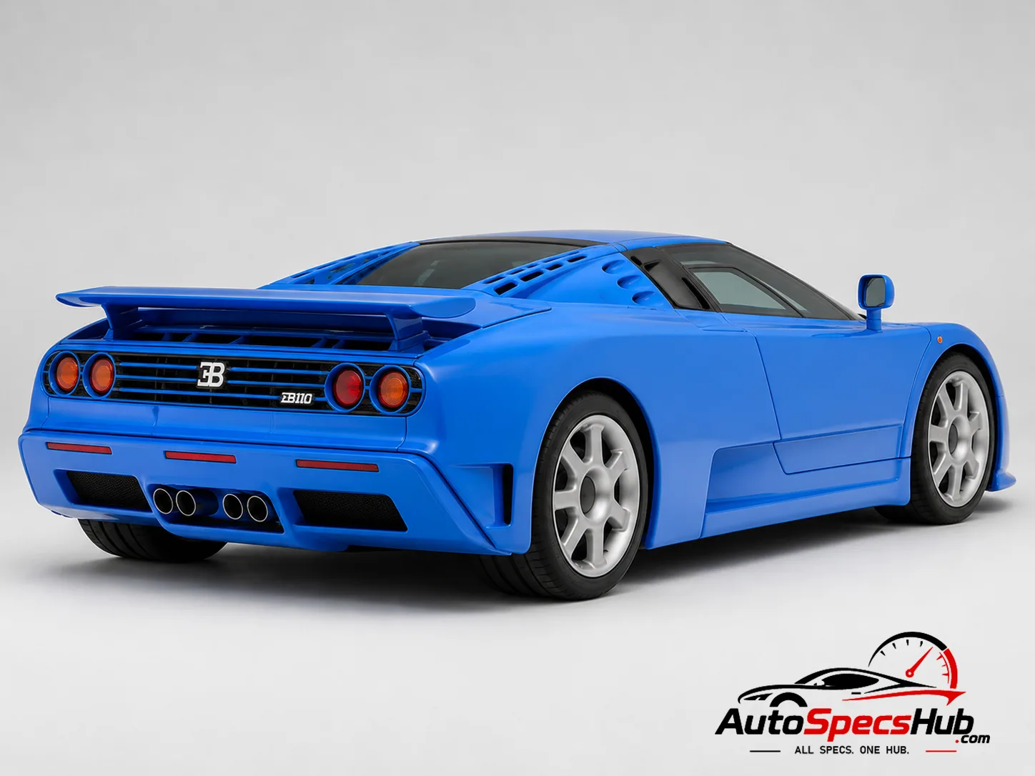 1993 Bugatti EB110 S rear three-quarter view