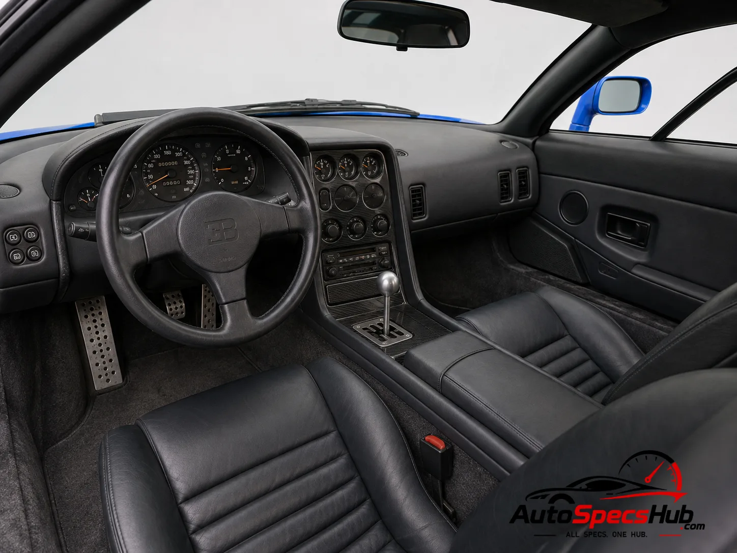1993 Bugatti EB110 S interior dashboard and front cabin