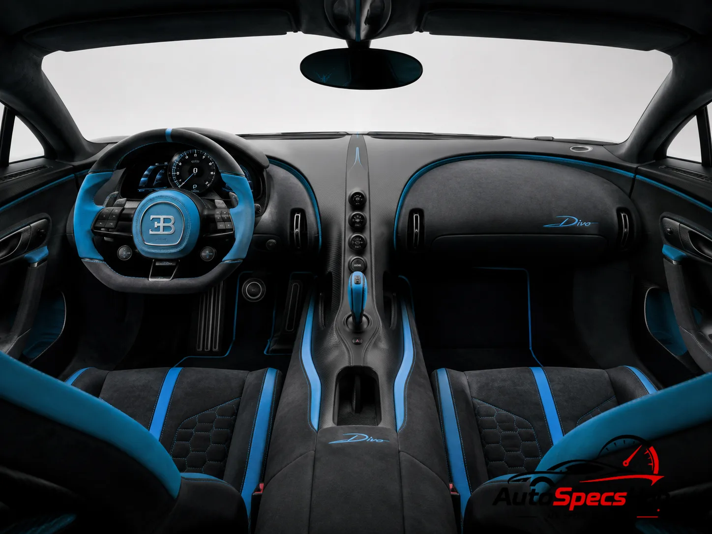 2020 Bugatti Divo interior dashboard and front cabin