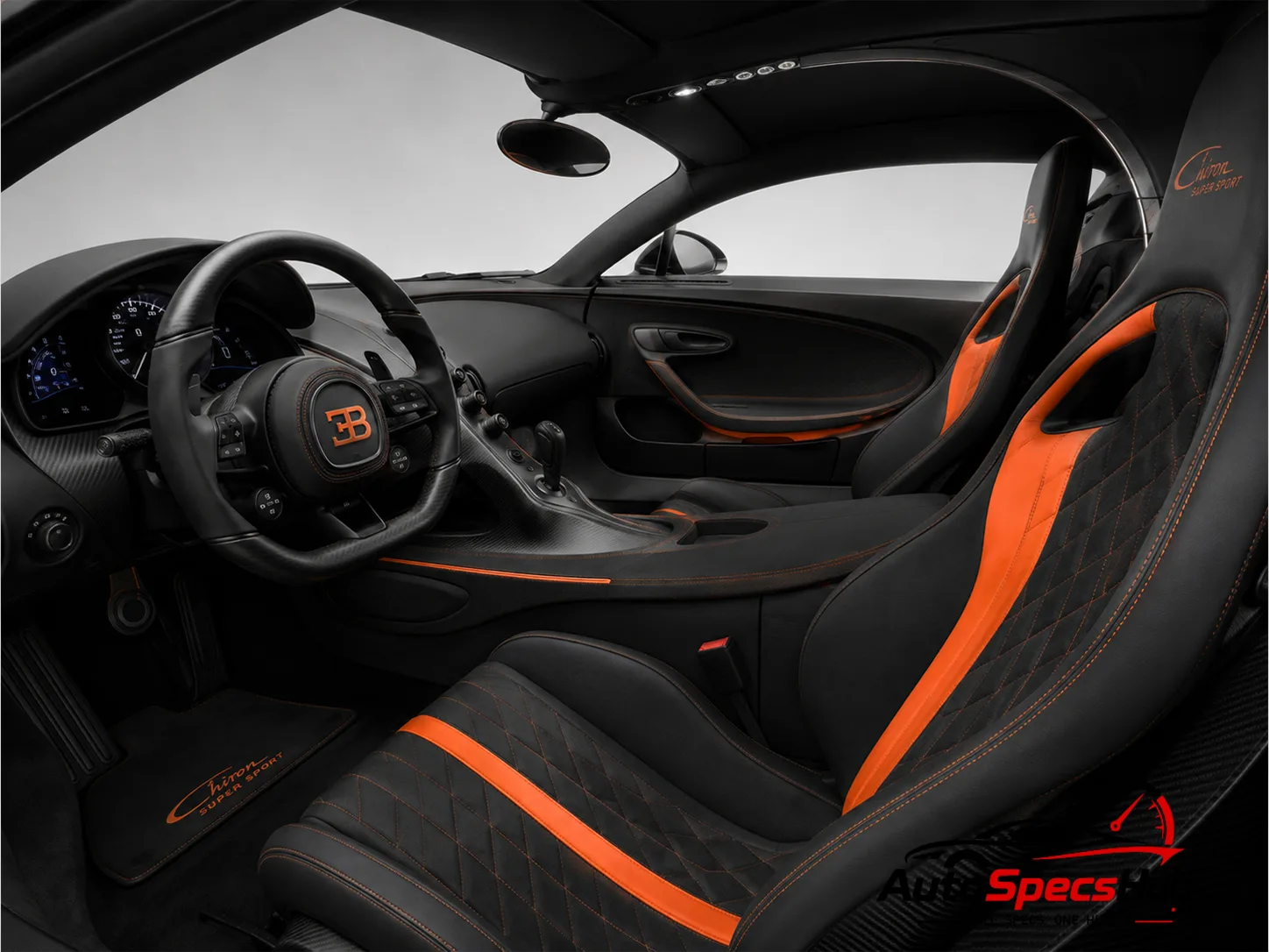 2022 Bugatti Chiron Super Sport interior dashboard and front cabin