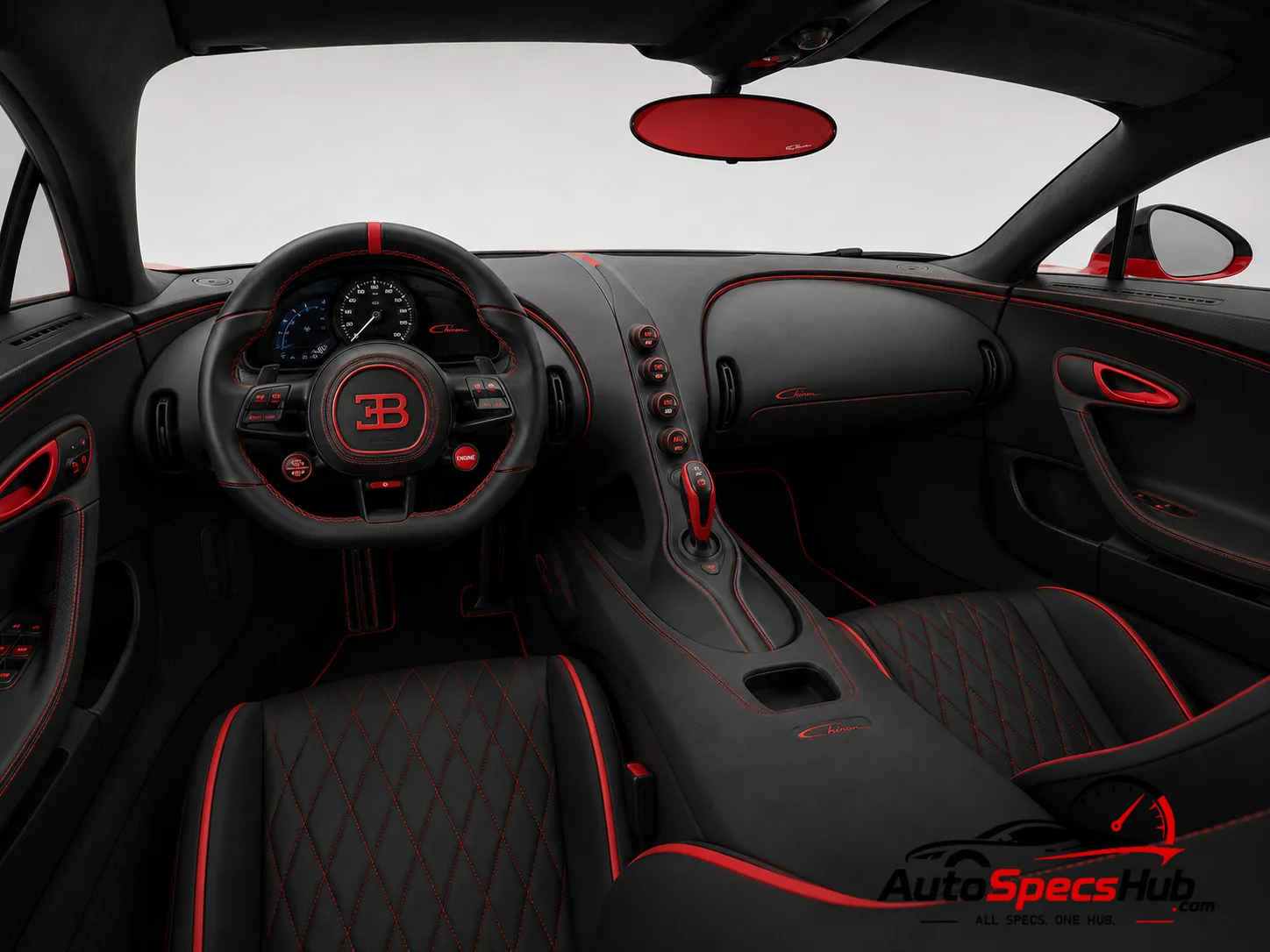 2018 Bugatti Chiron Sport interior dashboard and front cabin