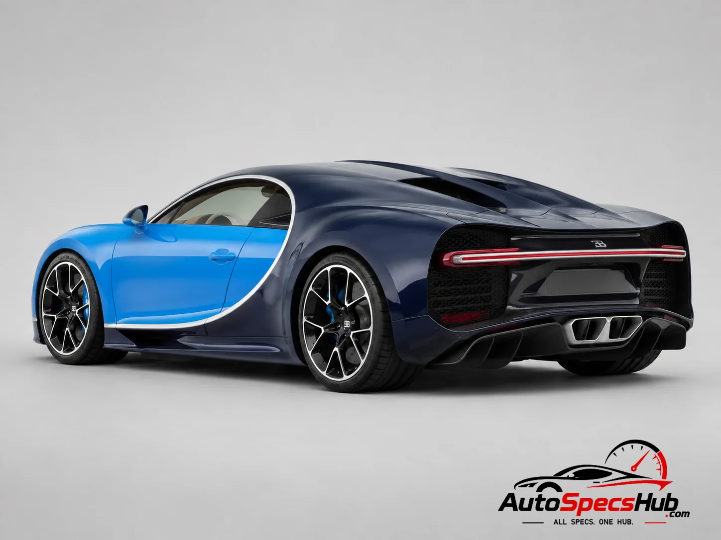 2016 Bugatti Chiron rear three-quarter view