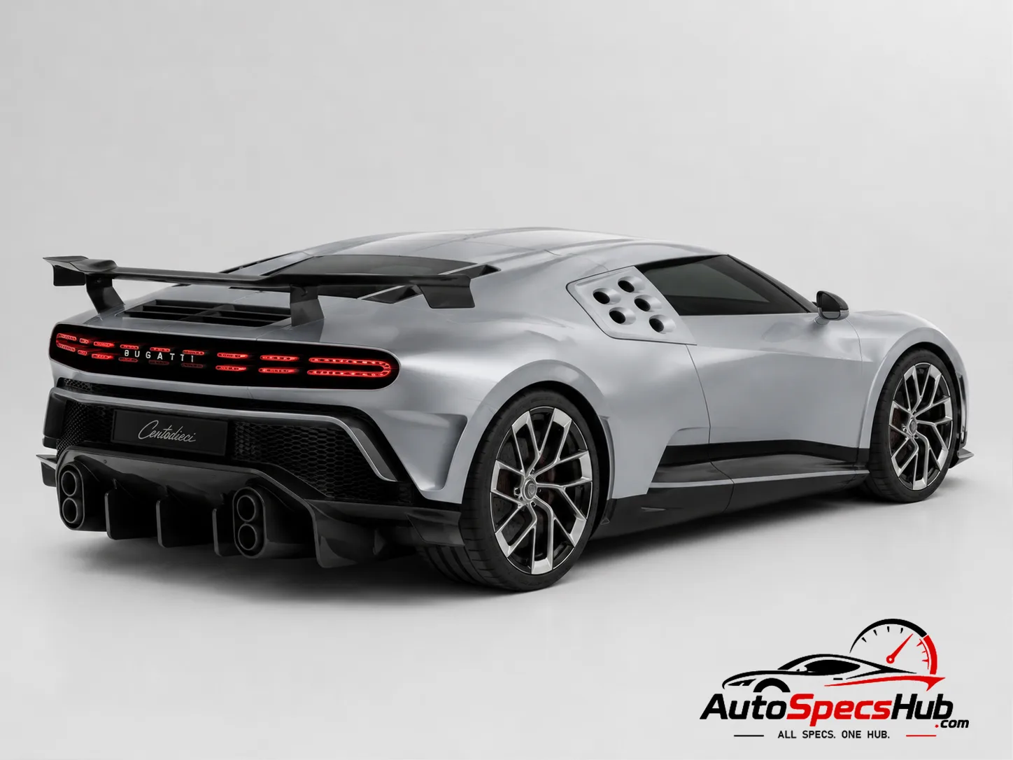 2022 Bugatti Centodieci rear three-quarter view