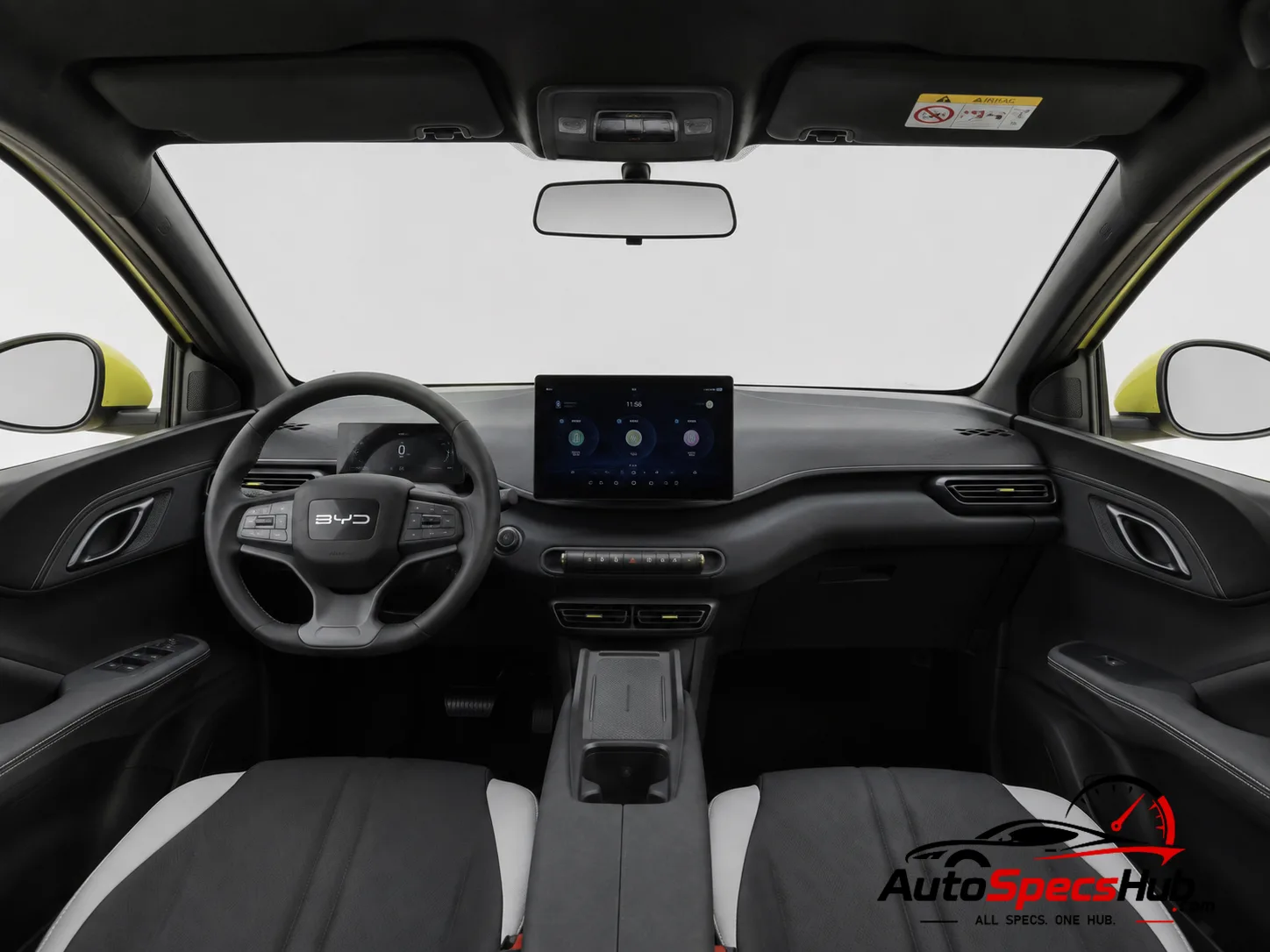 2025 BYD Dolphin Surf Comfort interior dashboard and front cabin