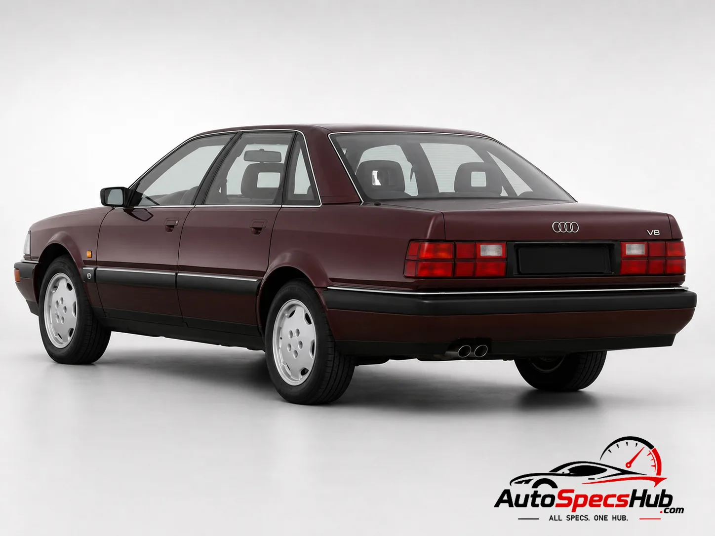 1989 Audi V8 rear three-quarter view