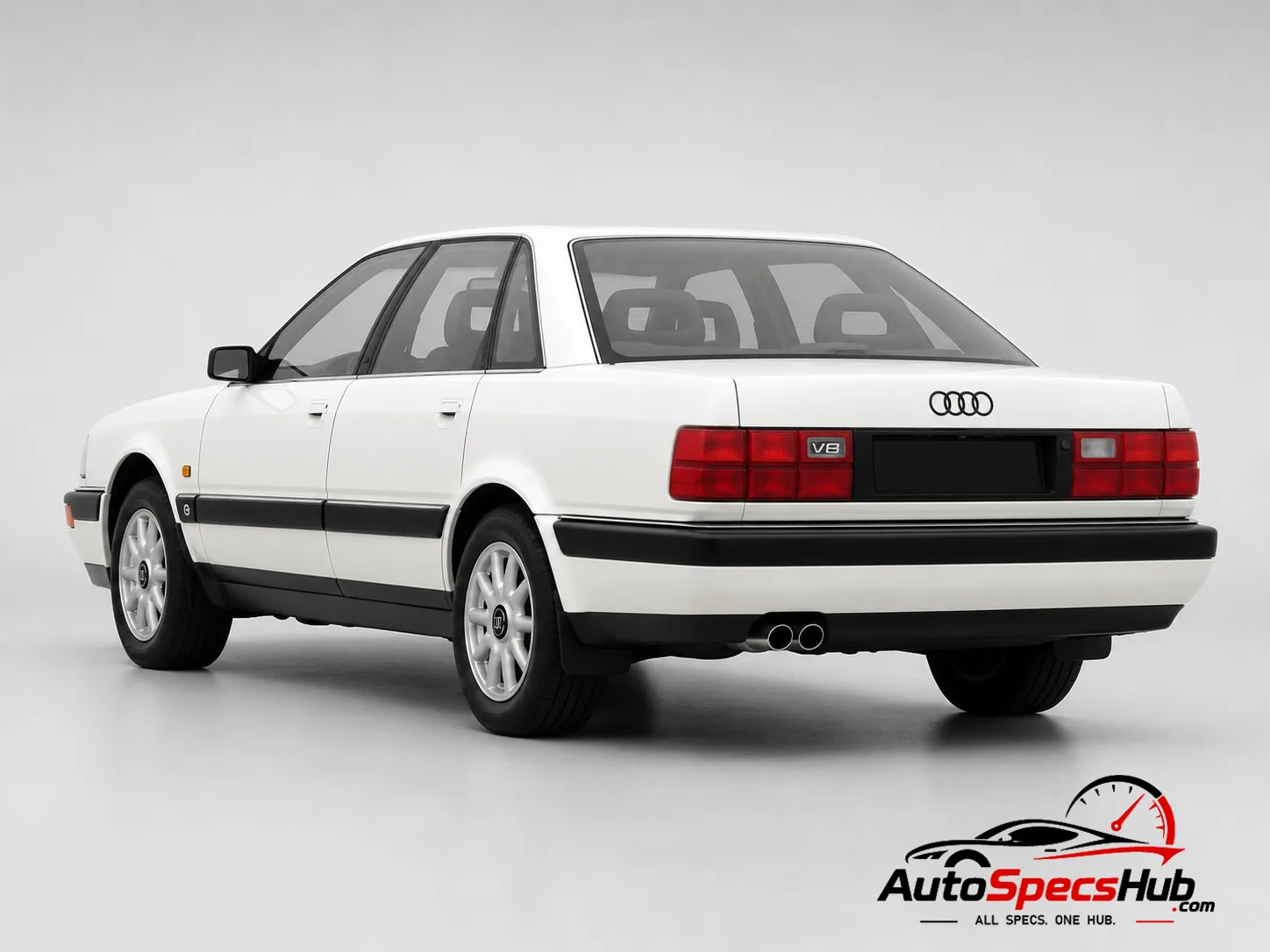 1991 Audi V8 3.6 rear three-quarter view