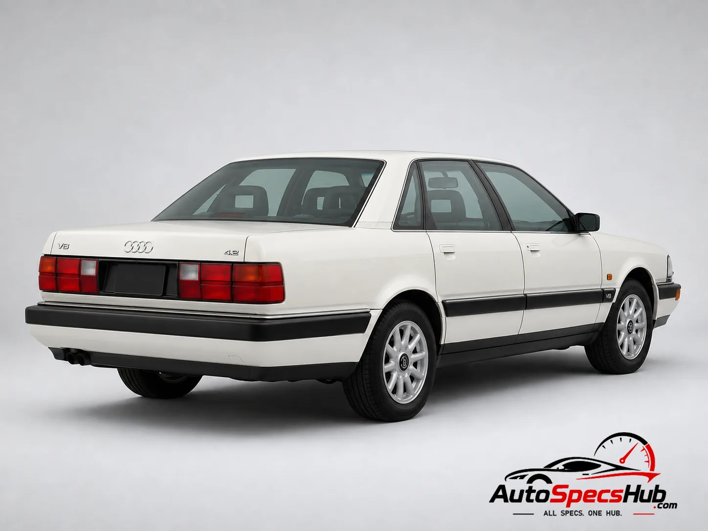 1991 Audi V8 4.2 rear three-quarter view