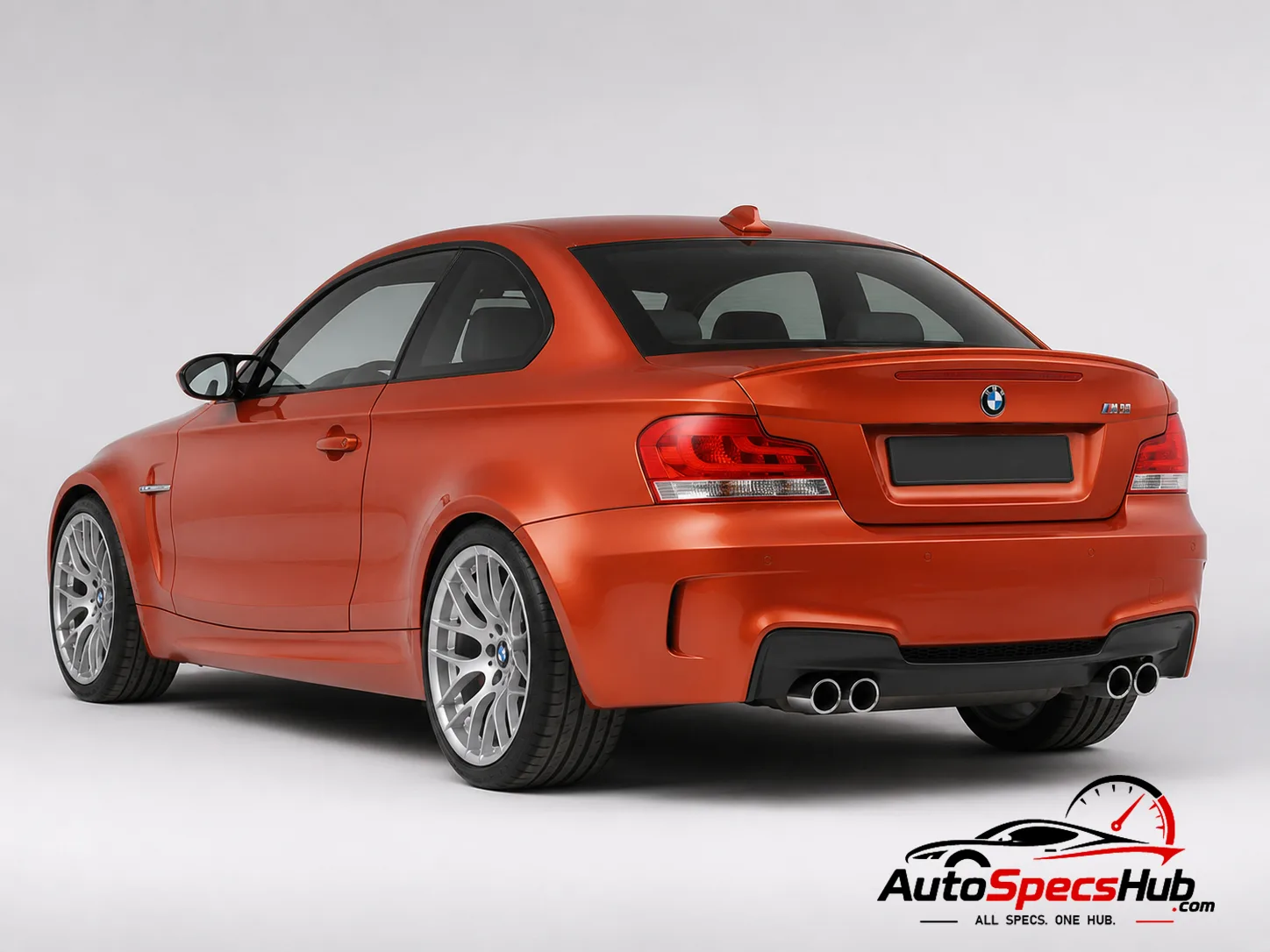 2011 BMW 1M Coupe rear three-quarter view