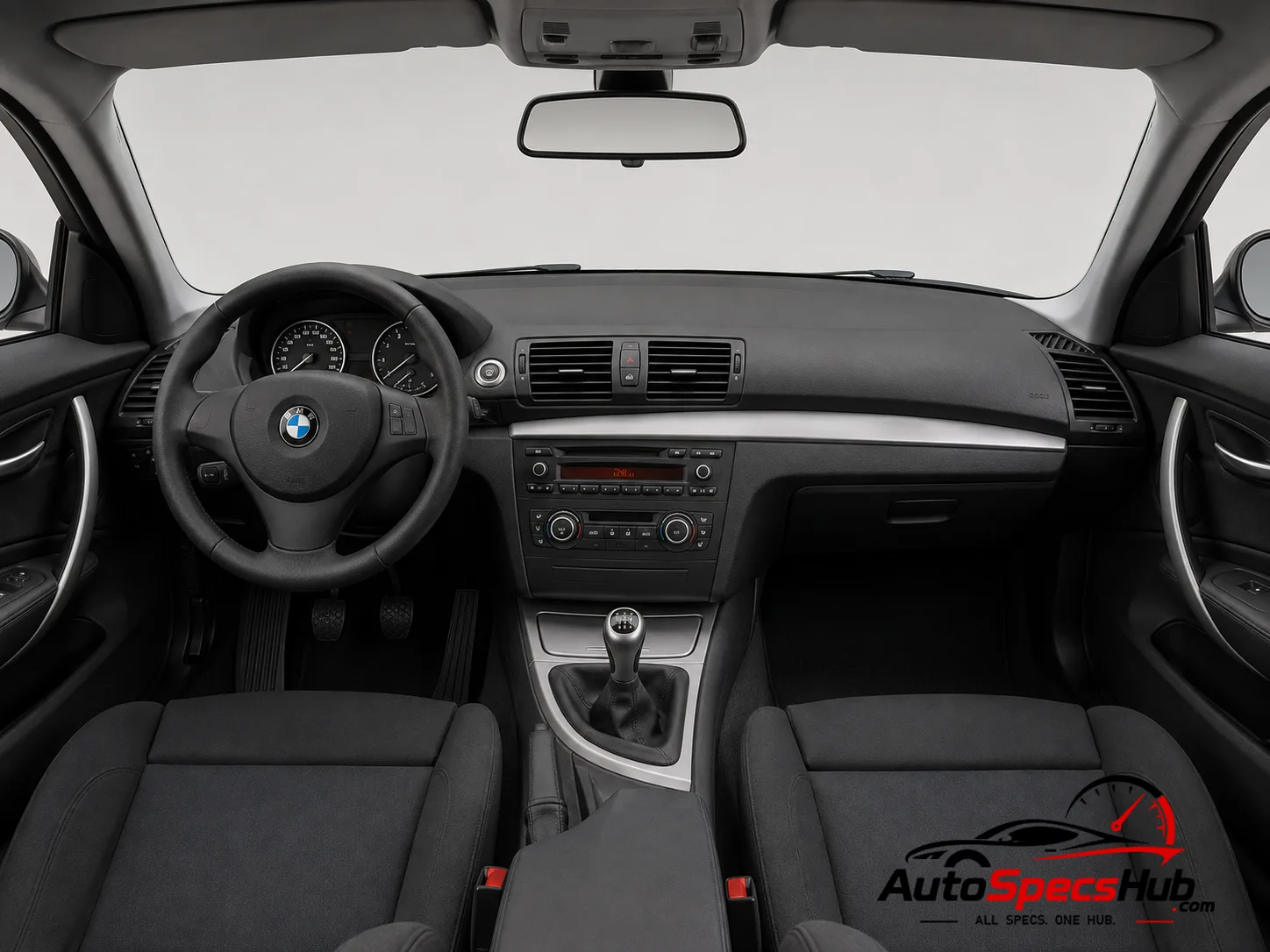 2007 BMW 123d Coupé interior dashboard and front cabin