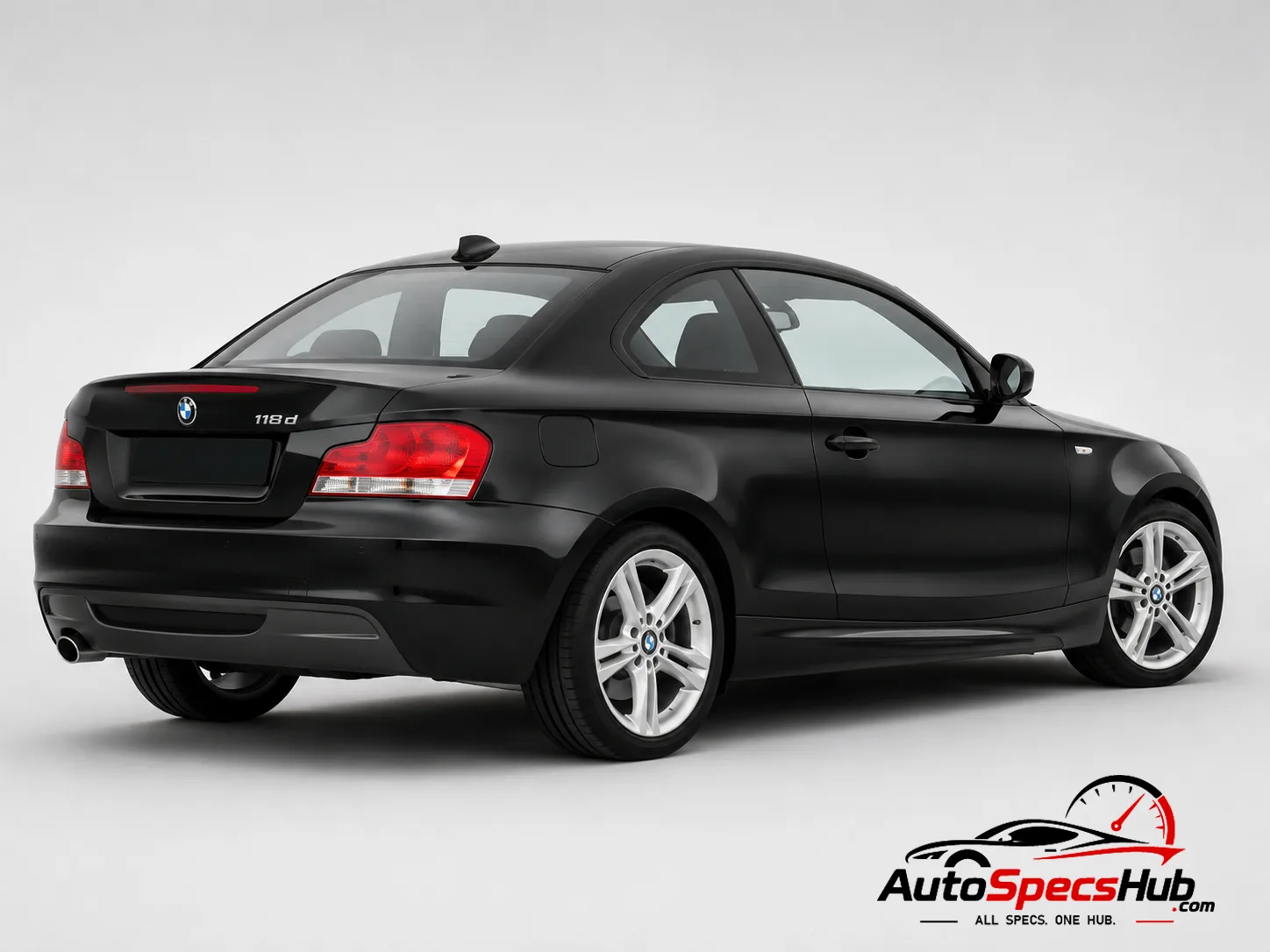 2009 BMW 118d Coupé rear three-quarter view