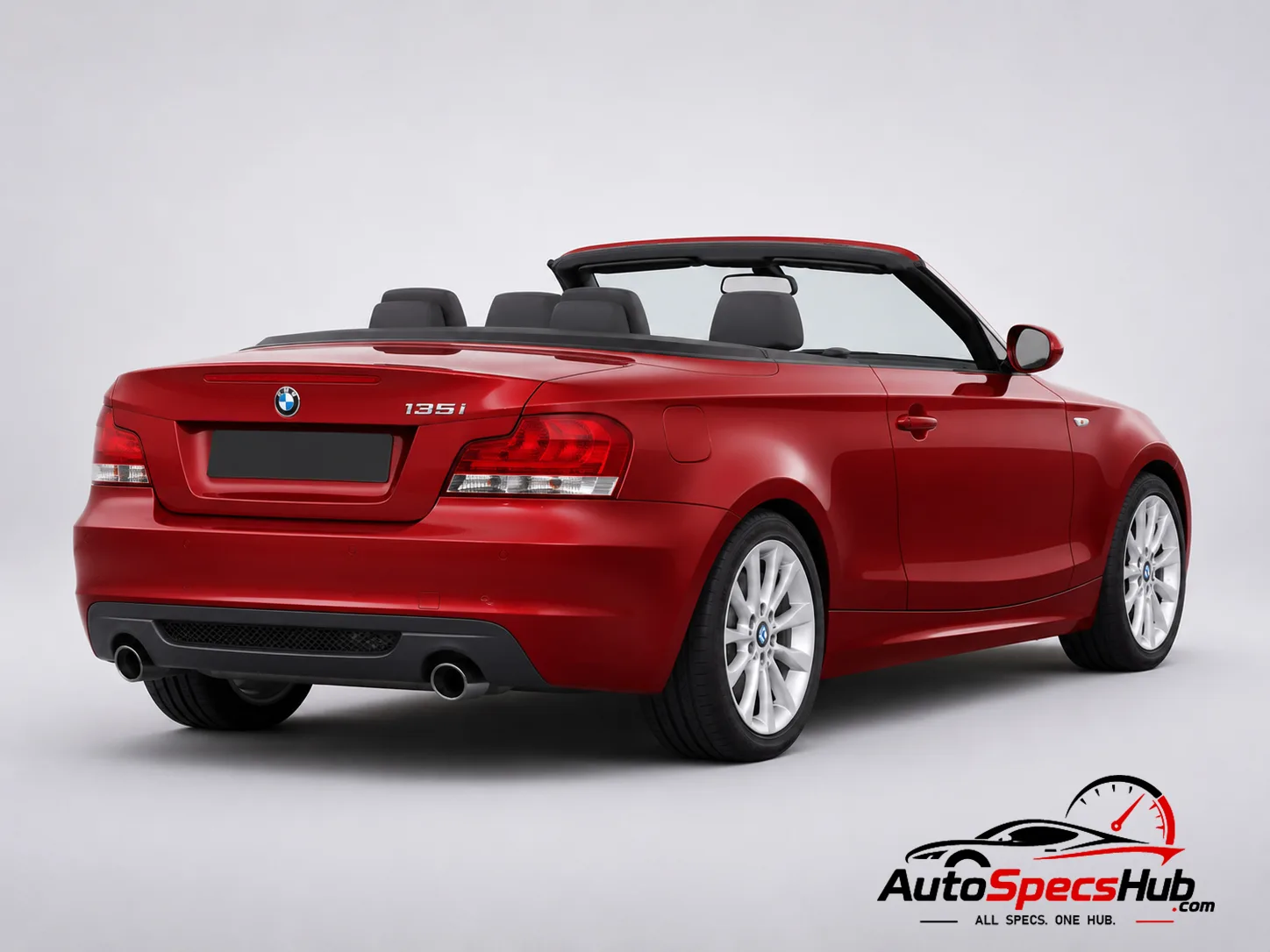 2008 BMW 125i Cabrio rear three-quarter view
