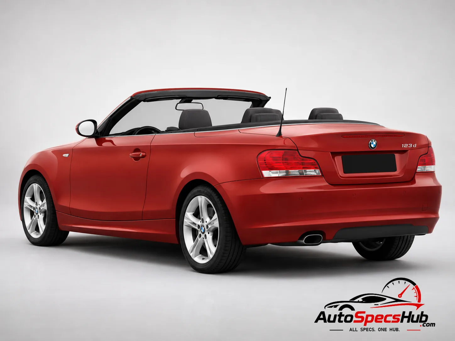2008 BMW 118d Cabrio rear three-quarter view