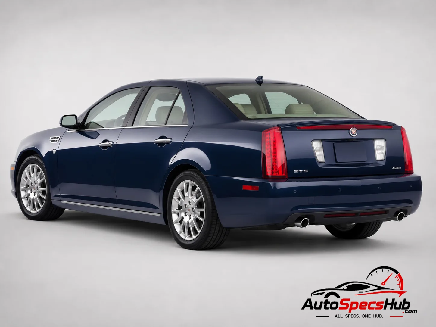 2008 Cadillac STS 4.6 V8 AWD rear three-quarter view
