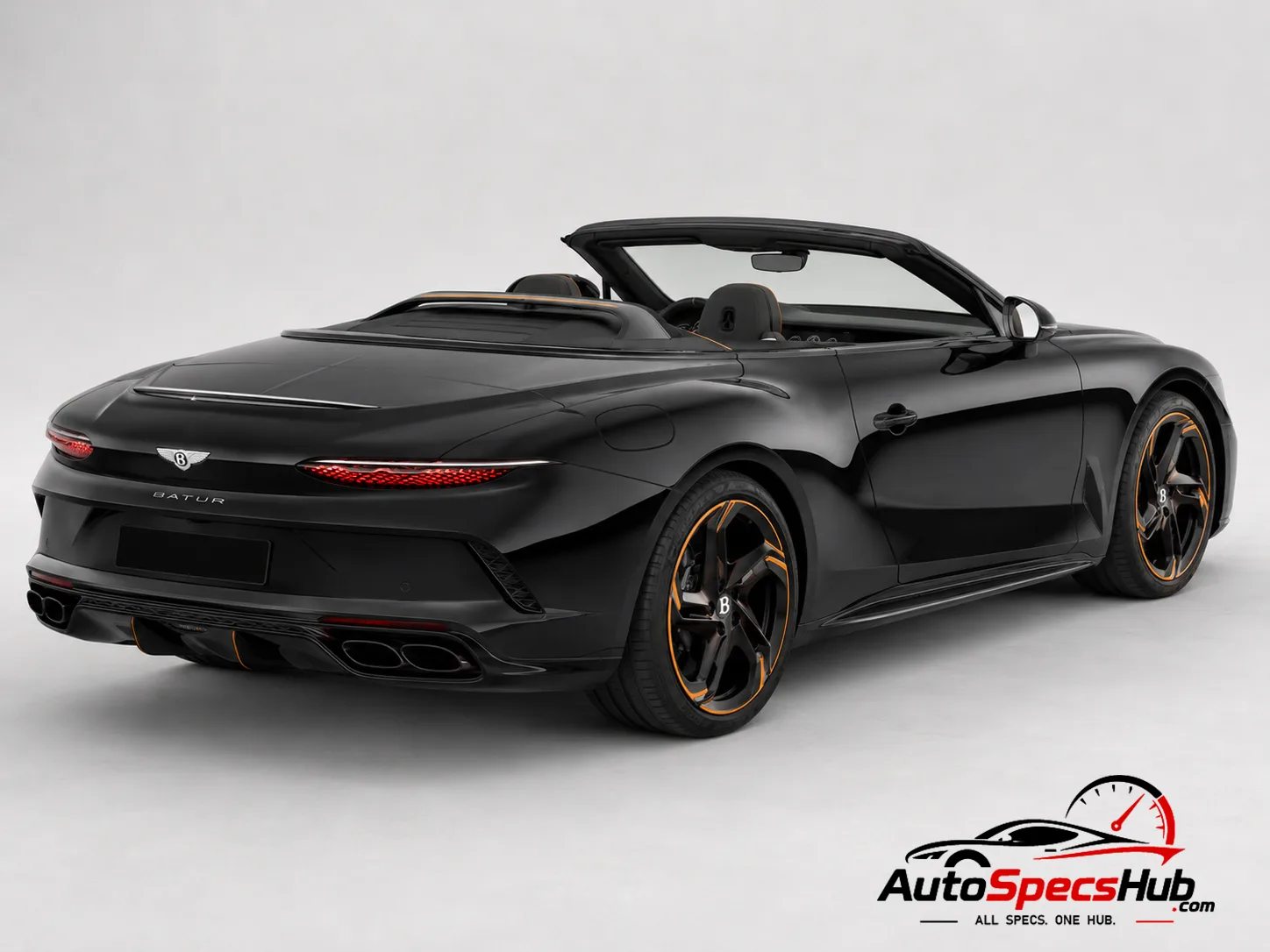 2025 Bentley Mulliner Batur Convertible rear three-quarter view