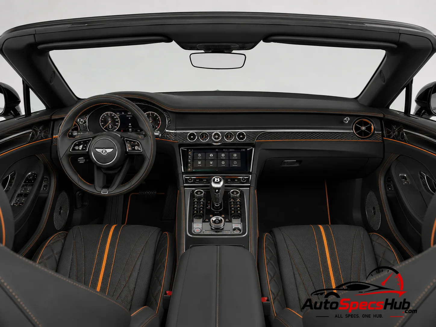 2025 Bentley Mulliner Batur Convertible interior dashboard and front cabin