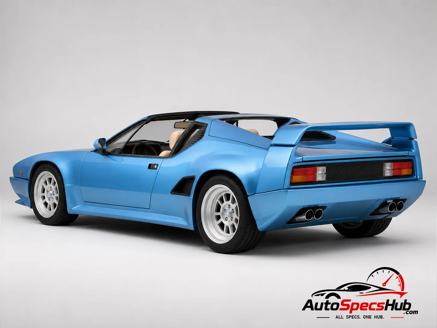 1990 De Tomaso Pantera Targa rear three-quarter view