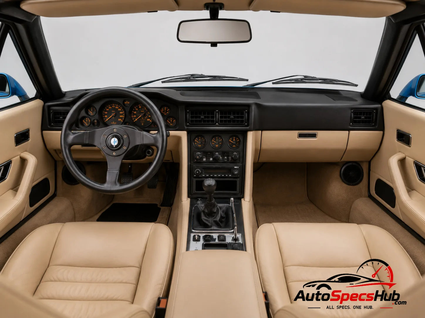 1990 De Tomaso Pantera Targa interior dashboard and front cabin