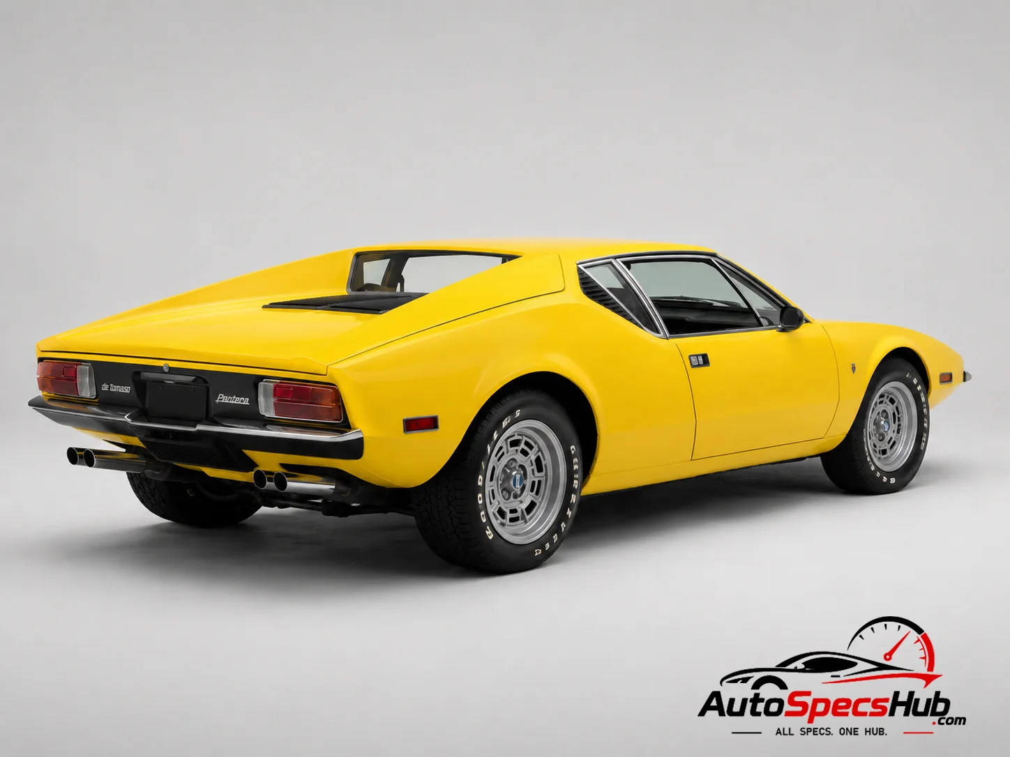 1972 De Tomaso Pantera L rear three-quarter view