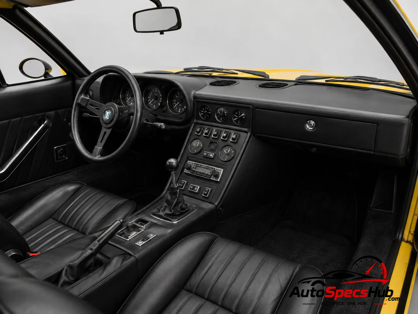 1972 De Tomaso Pantera L interior dashboard and front cabin