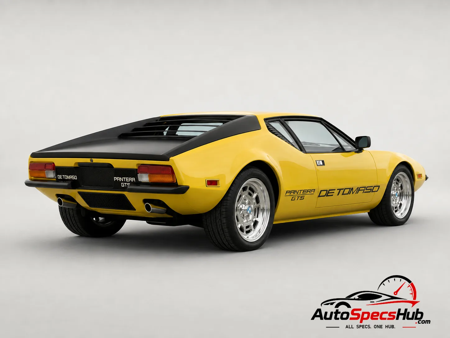 1972 De Tomaso Pantera GTS rear three-quarter view