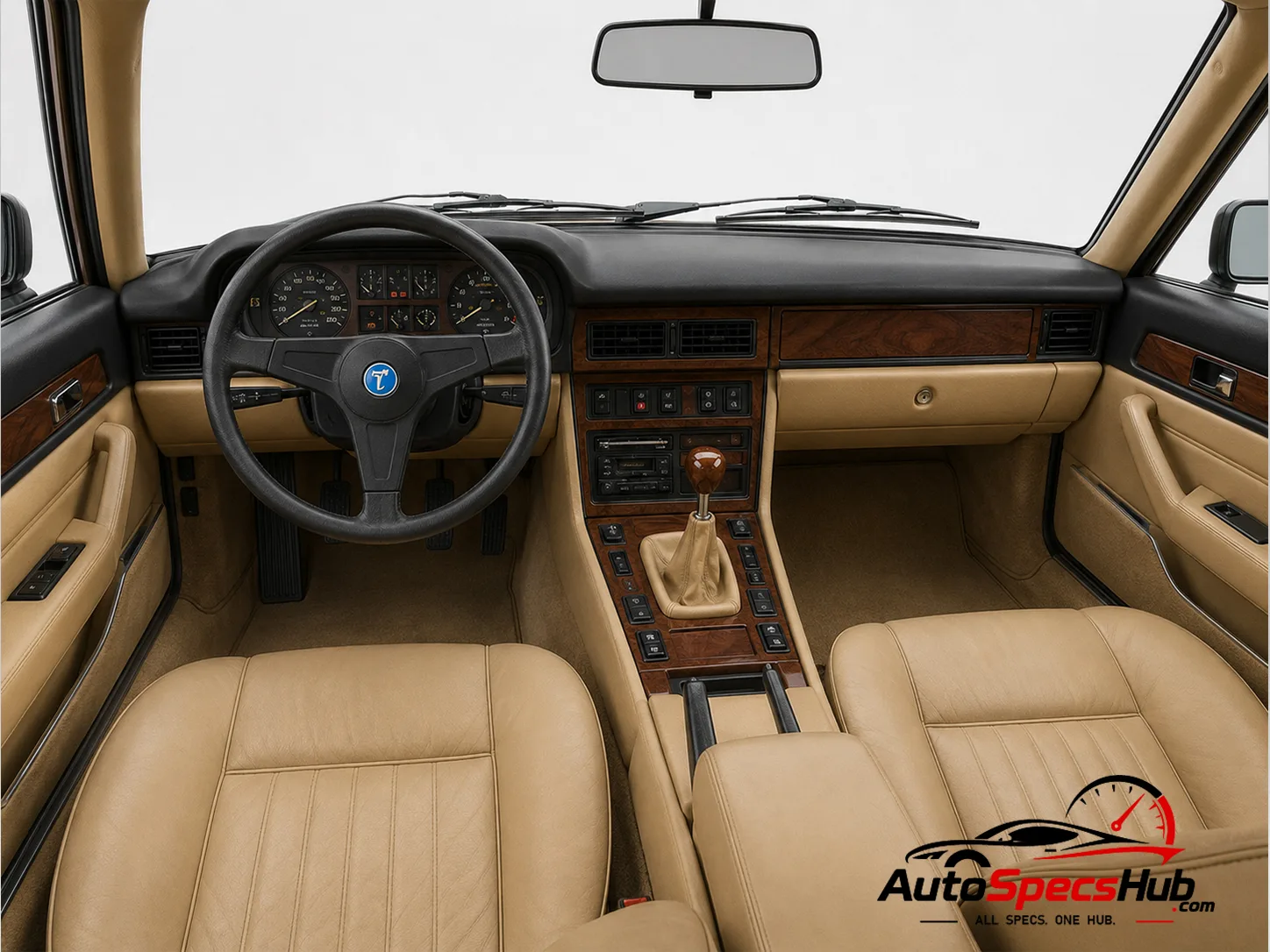 1983 De Tomaso Longchamp GTS/E interior dashboard and front cabin
