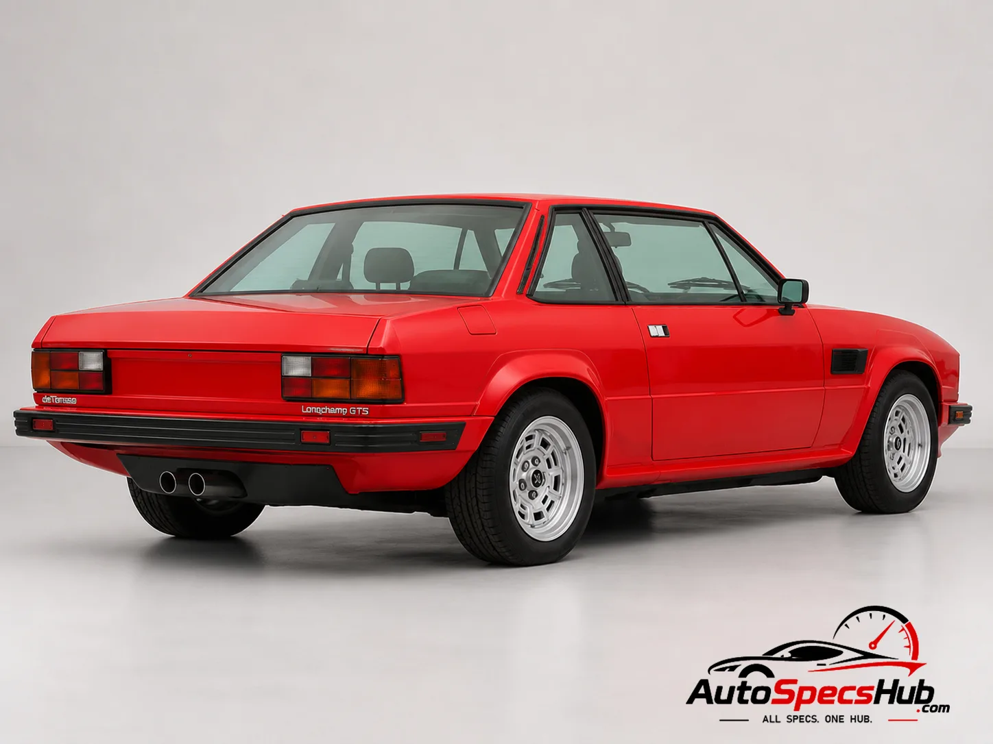 1980 De Tomaso Longchamp GTS rear three-quarter view