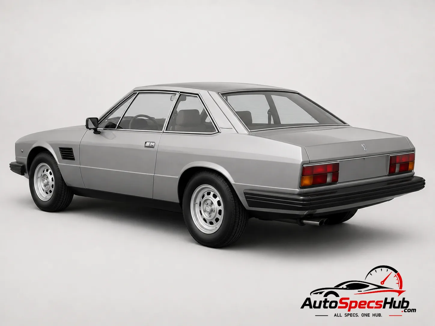 1980 De Tomaso Longchamp rear three-quarter view
