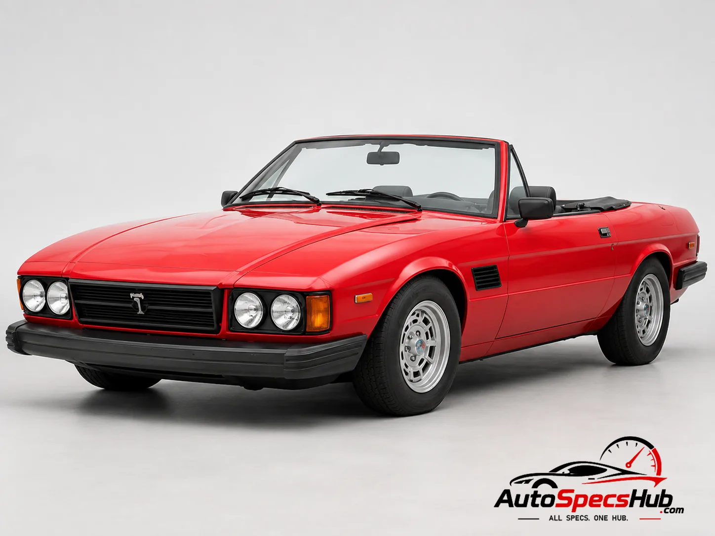1980 De Tomaso Longchamp Spyder front three-quarter view