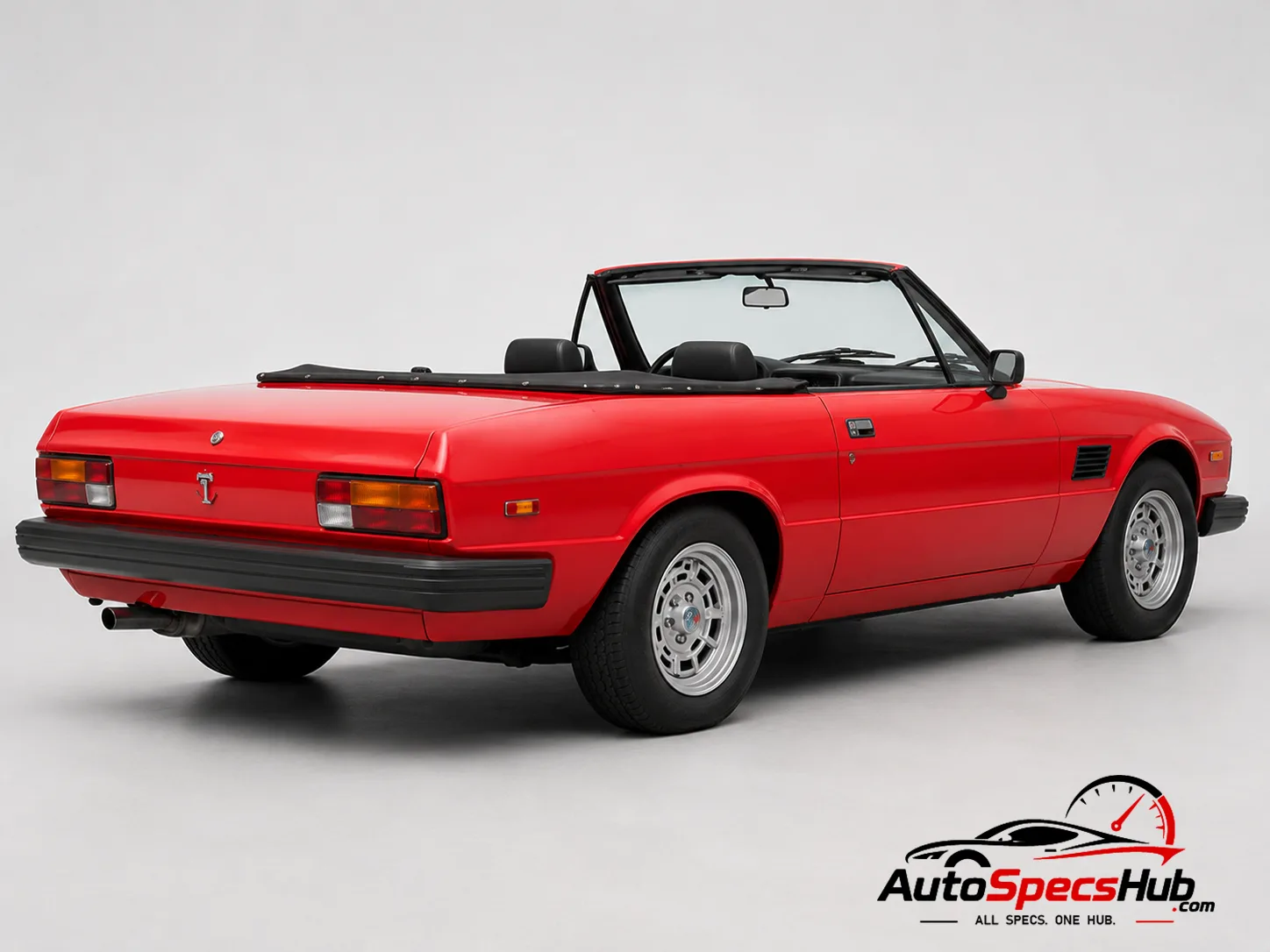 1980 De Tomaso Longchamp Spyder rear three-quarter view
