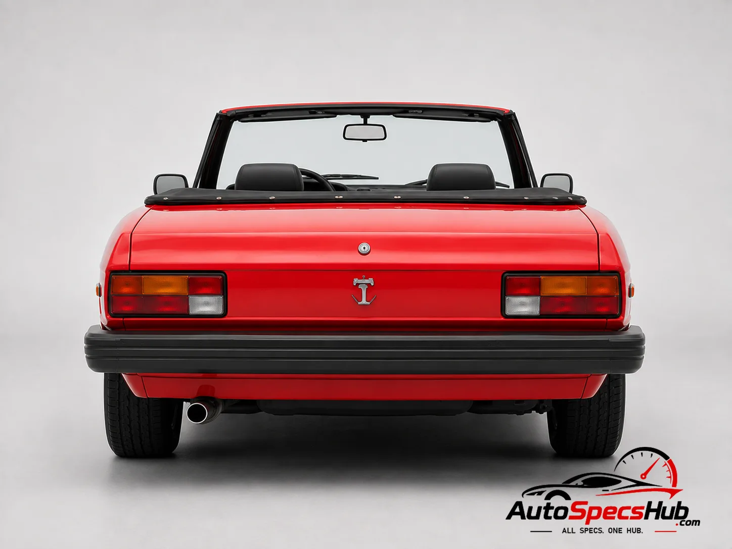 1980 De Tomaso Longchamp Spyder rear view