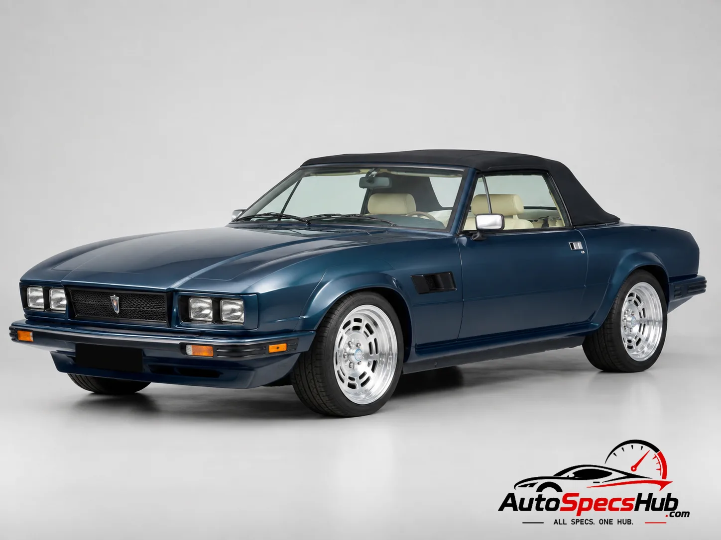 1980 De Tomaso Longchamp Spyder GTS front three-quarter view